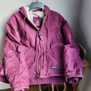 Burgundy Hooded Jacket